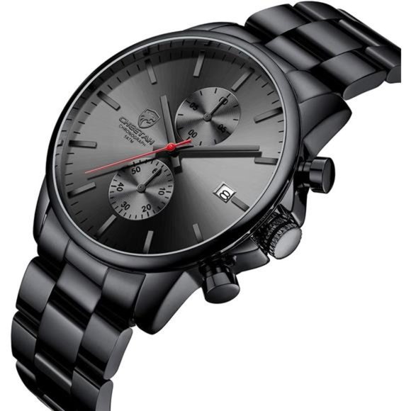 Men Watches with Stainless Steel Waterproof Chronograph Quartz Watch for Men - Picture 7 of 7